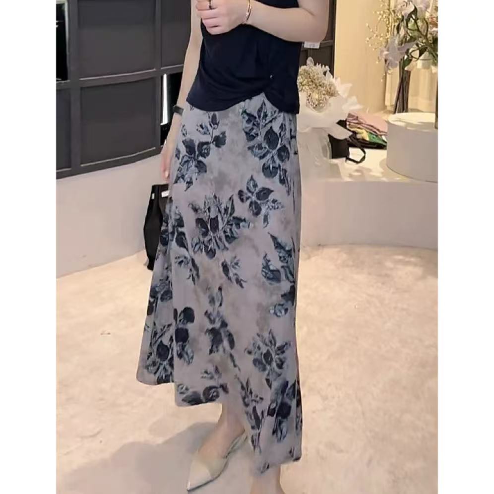 丽丽家~海棠碎花显瘦气质高腰夏季复古印花裙