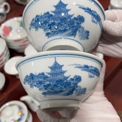 醴陵高温瓷12厘米俩个