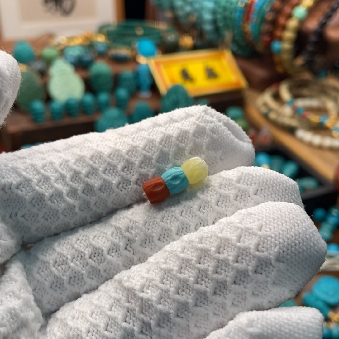 绿松石珠宝奇石未镶嵌6mm