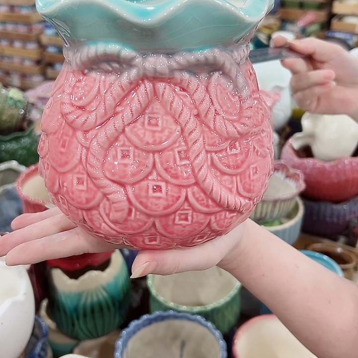 有孔.凑满10元发货多肉陶瓷花盆！