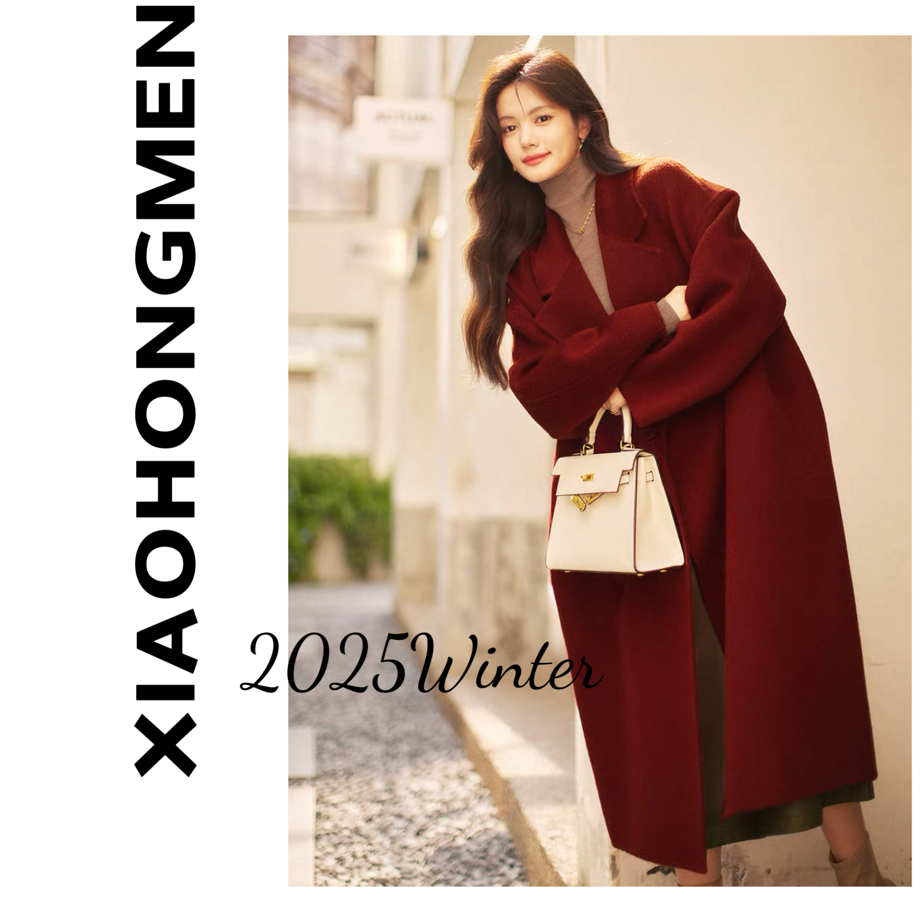 B919 双面羊毛大衣女2025新款秋冬季加厚结婚新年长款大码全羊毛