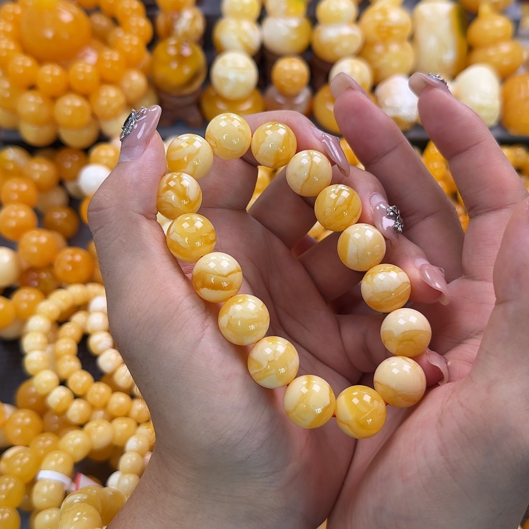 蜜蜡未镶嵌珠宝奇石同料15mm