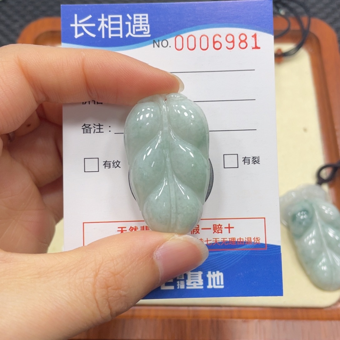 翡翠颈饰未镶嵌翡翠吊坠6981