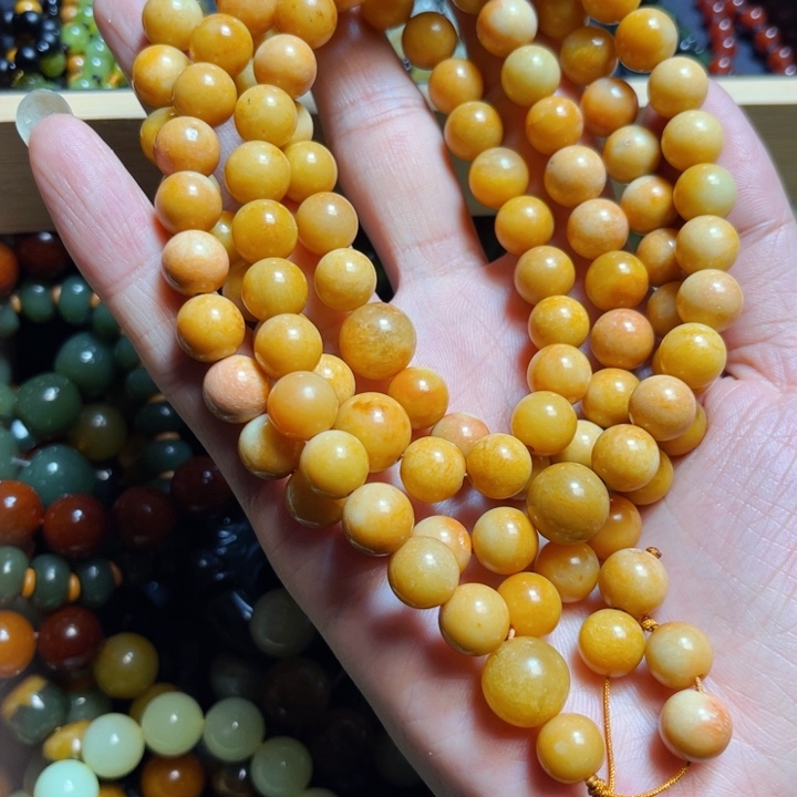 蛇纹石玉手链合金