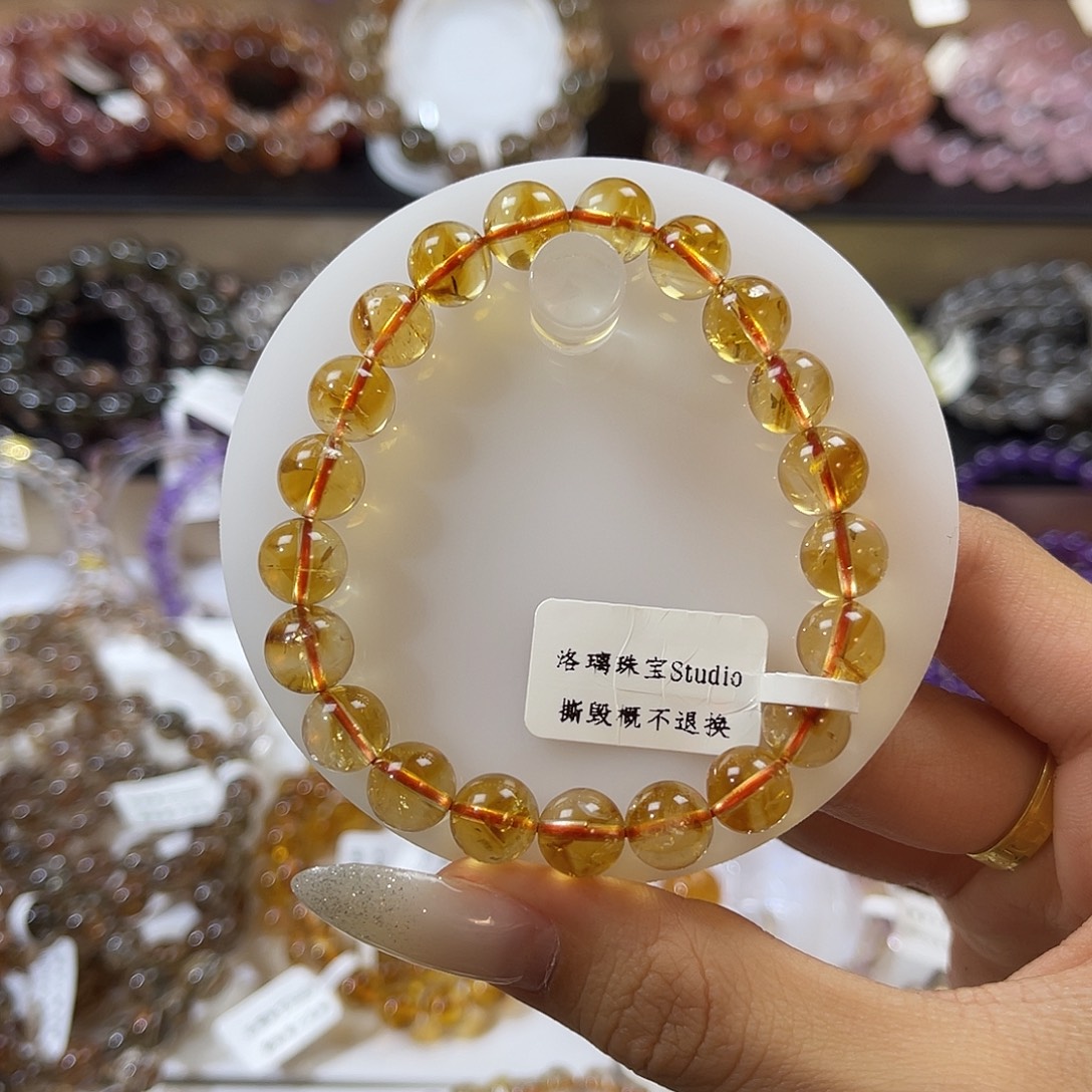 水晶未镶嵌手串黄塔 9m 确认收货退 20