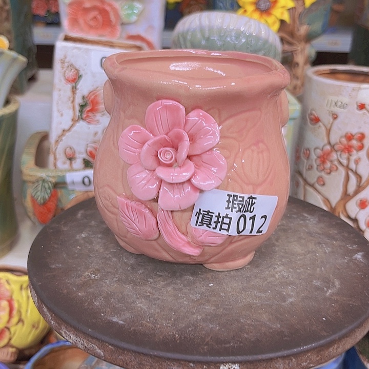 紫砂花盆粗陶材质多肉花盆