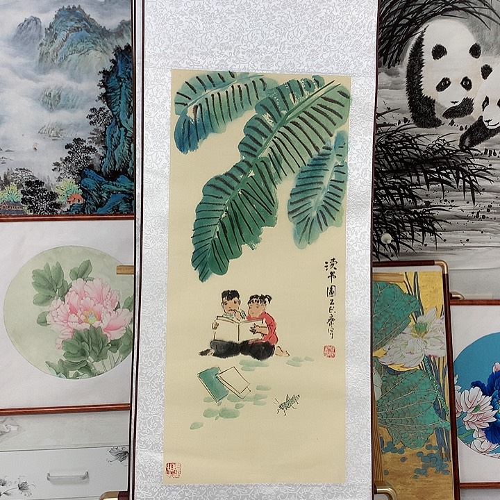 国画风****人读书图1111111