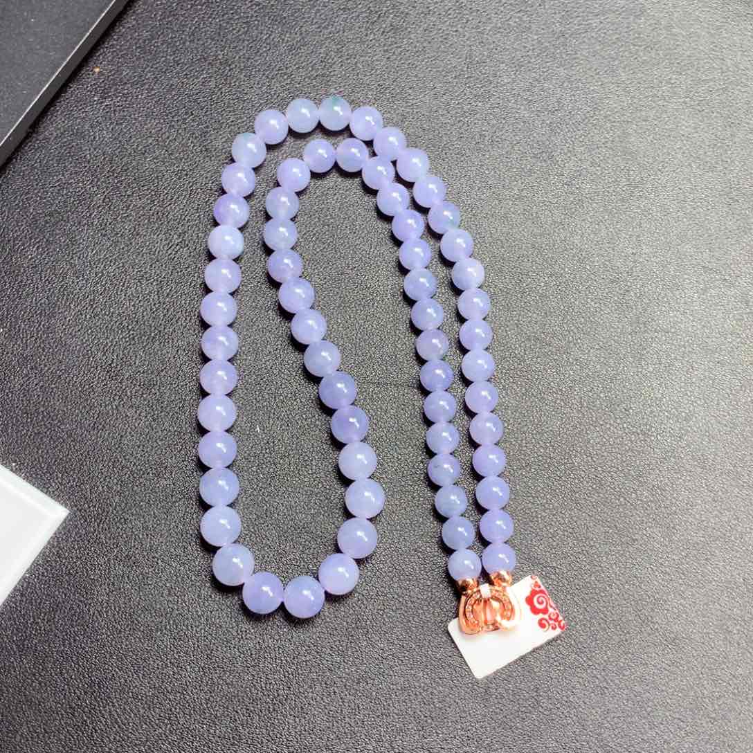 翡翠未镶嵌颈饰项链