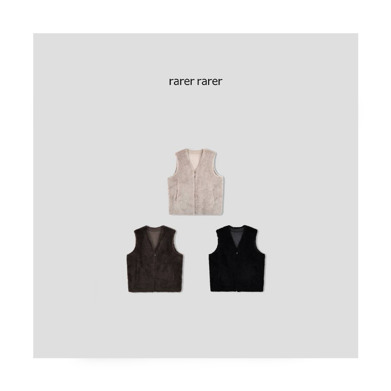 【rarer rarer】25AW秋冬三色羊毛外穿百搭背心马甲外套 2501422