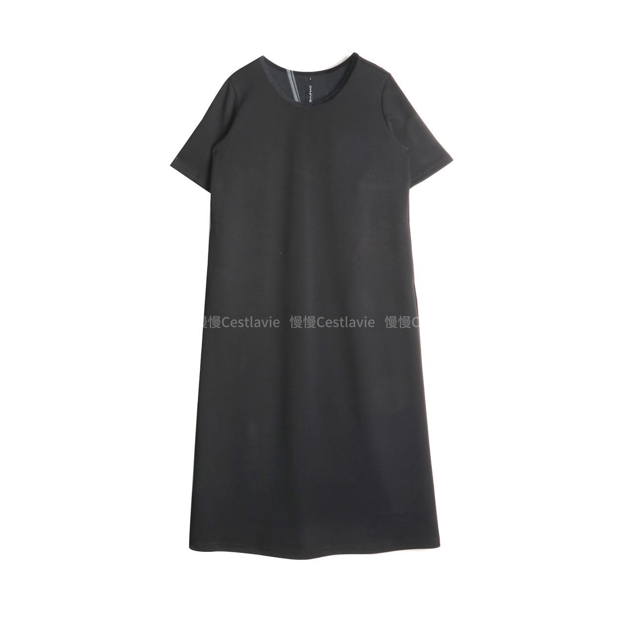 水淼2025秋季五分袖连衣裙1716