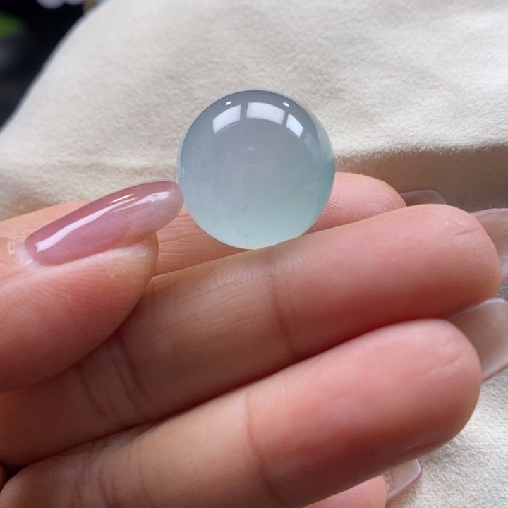 翡翠吊坠(不含链)未镶嵌翡翠冰晴蓝珠卡19.4