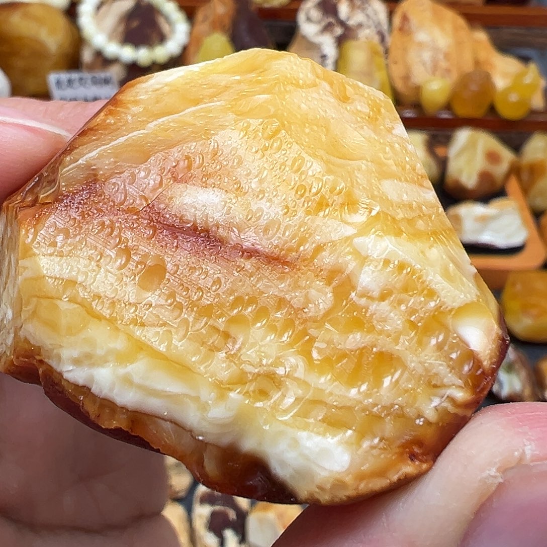 定制琥珀未镶嵌杨枝甘露30➕收藏精品锁骨珠