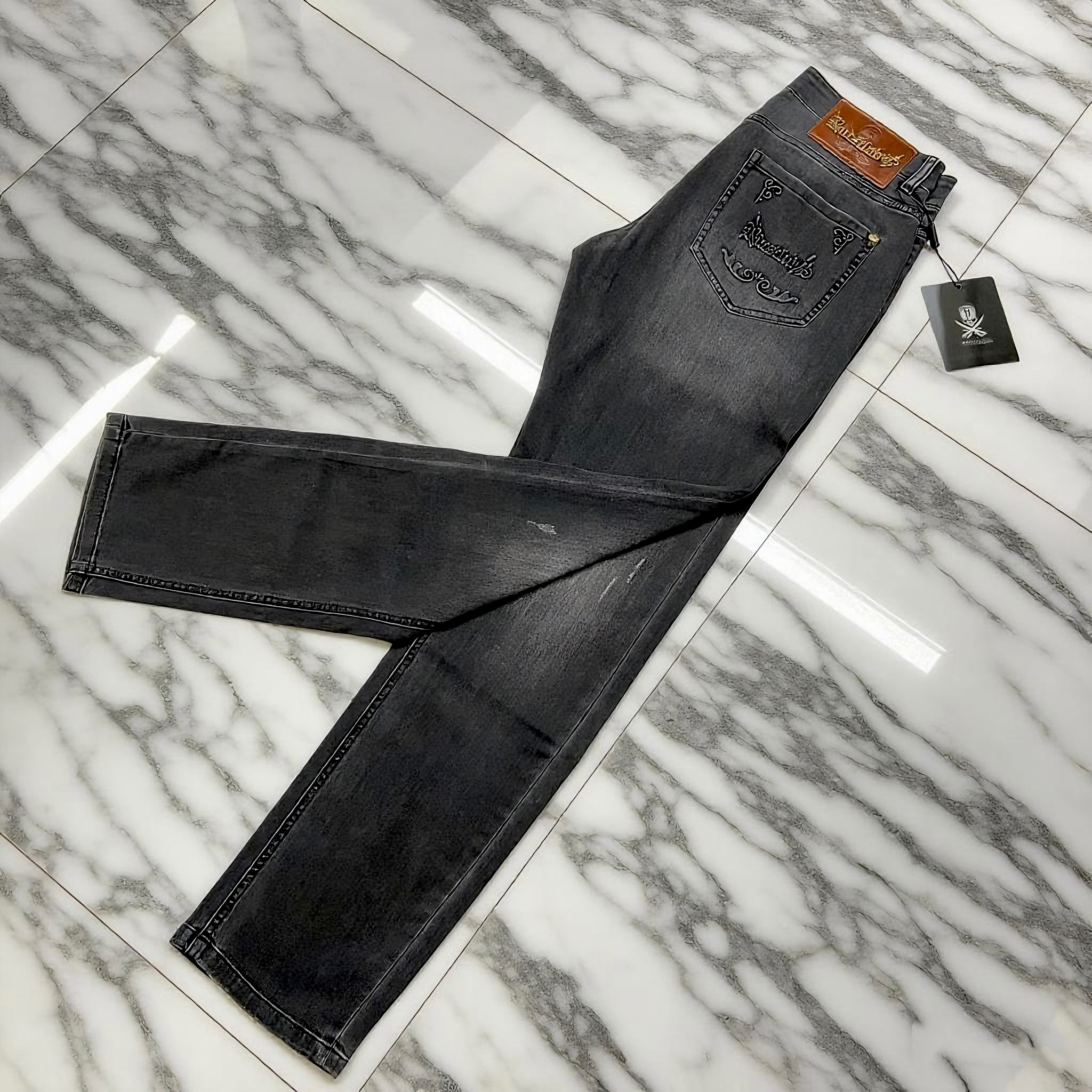  欧品夏季新款超薄舒适柔软透气时尚潮流百搭修身牛仔裤 3021