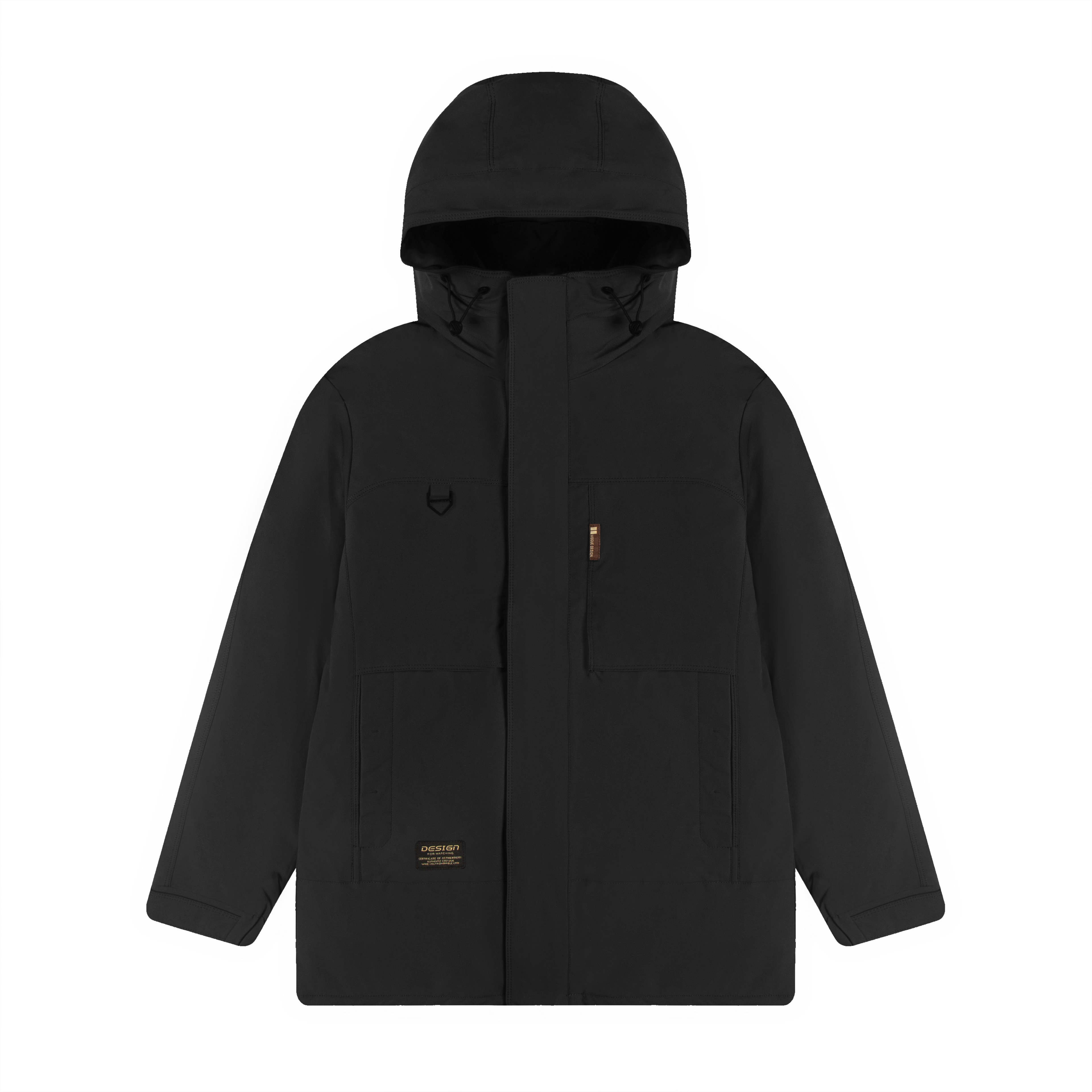 C316外穿连帽羽绒加厚户外中长款防风外套