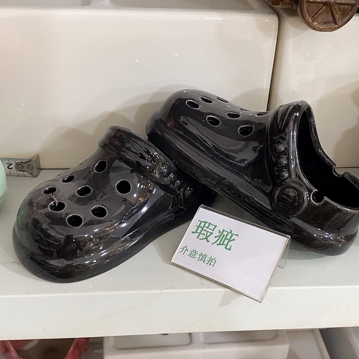 紫砂花盆瑕疵无孔