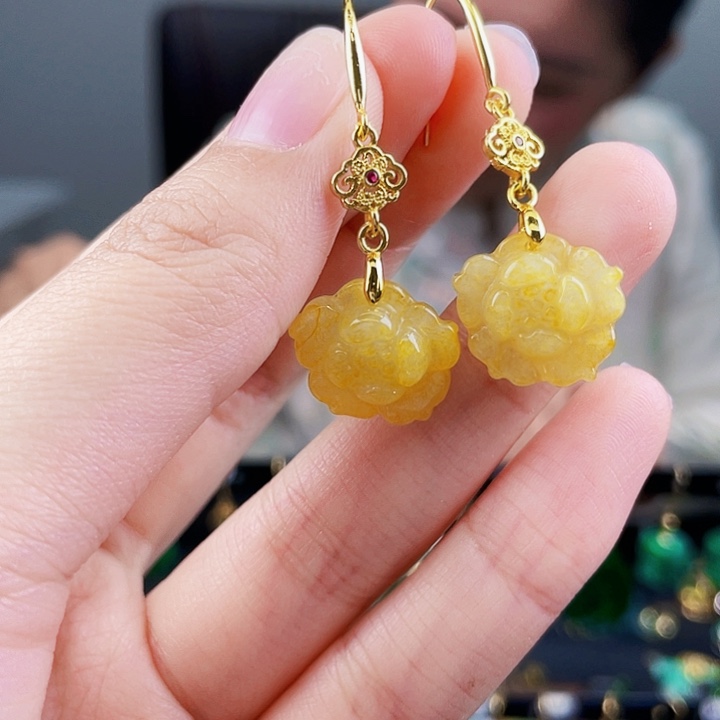 翡翠耳饰未镶嵌饰品