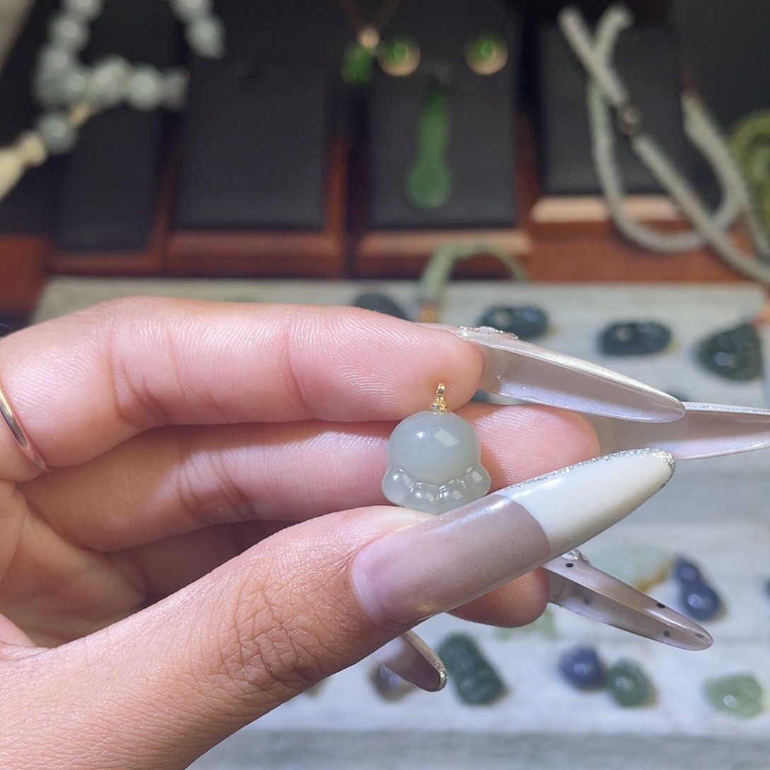 颈饰银S925镶嵌和田玉