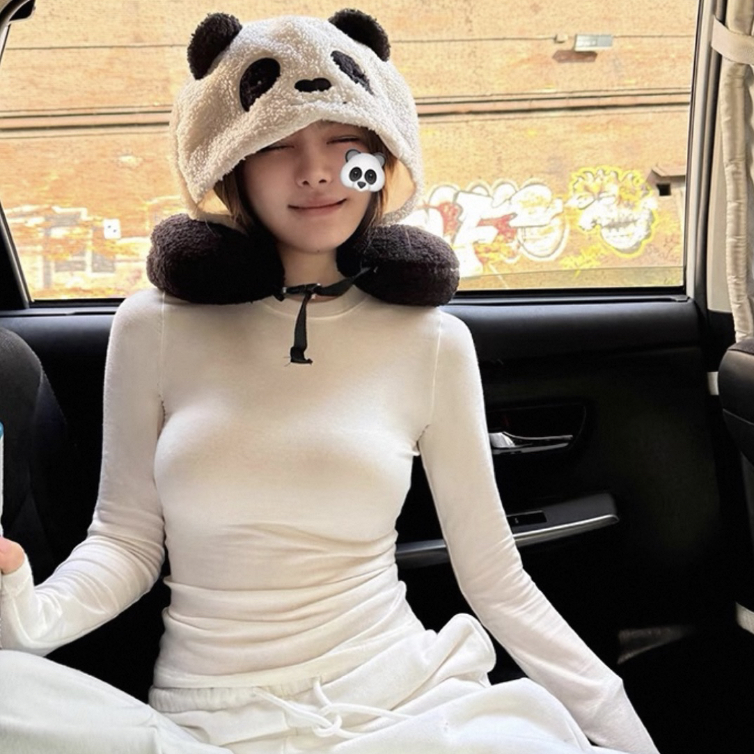 cookda 人鱼 秋冬保暖绵羊毛显瘦白色打底衫长袖t恤女