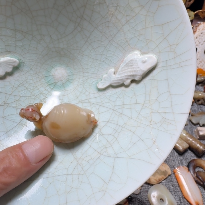 用***6瓷片双鱼青花11111