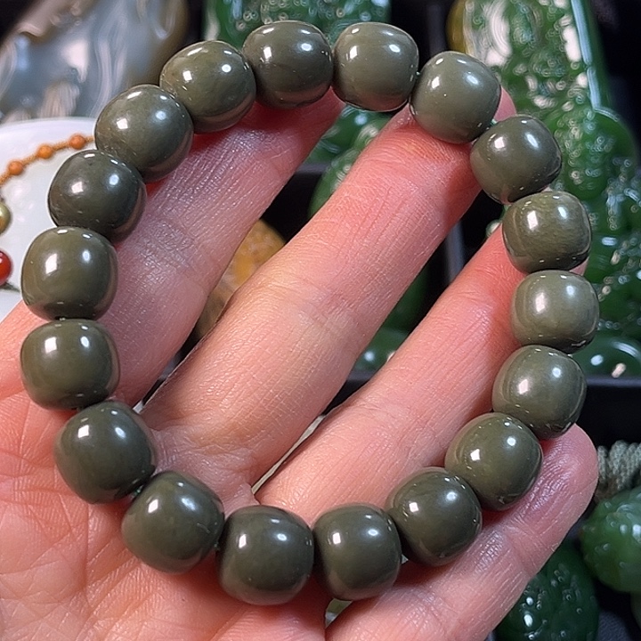 和田玉（碧玉）未镶嵌手串
