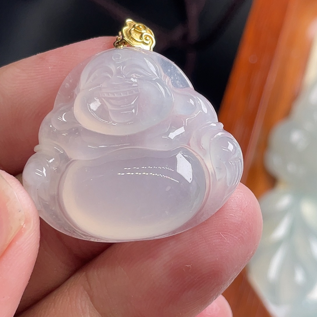 江***雨翡翠18K金镶嵌颈饰66888888888