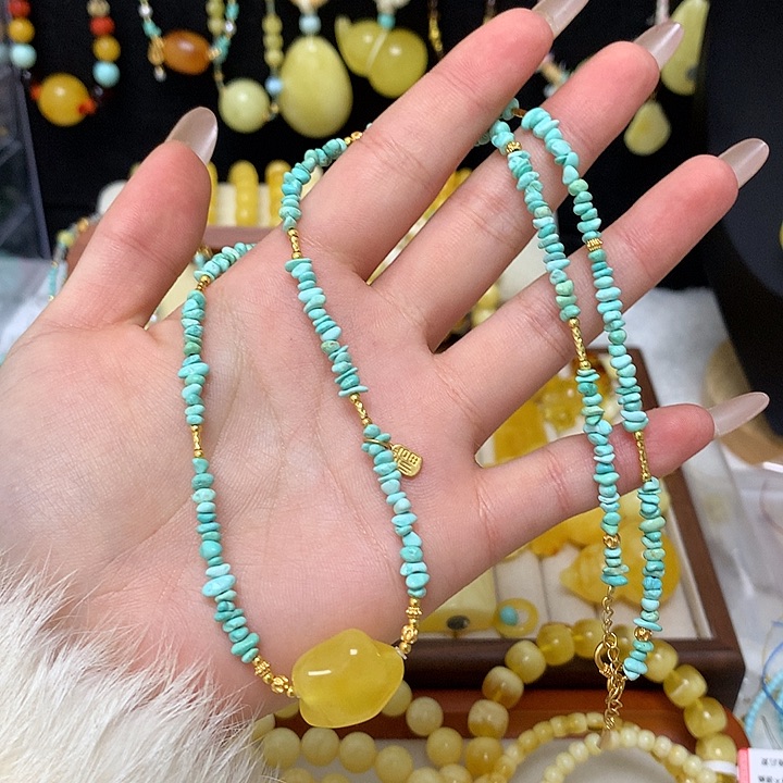 手链蜜蜡未镶嵌蜜蜡吊坠项链