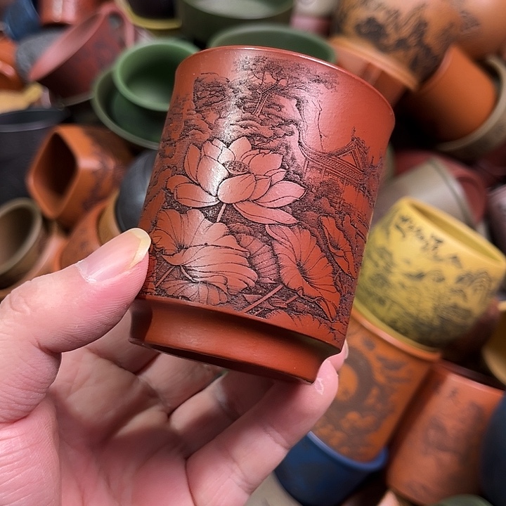 紫砂茶杯全手工紫砂主人杯