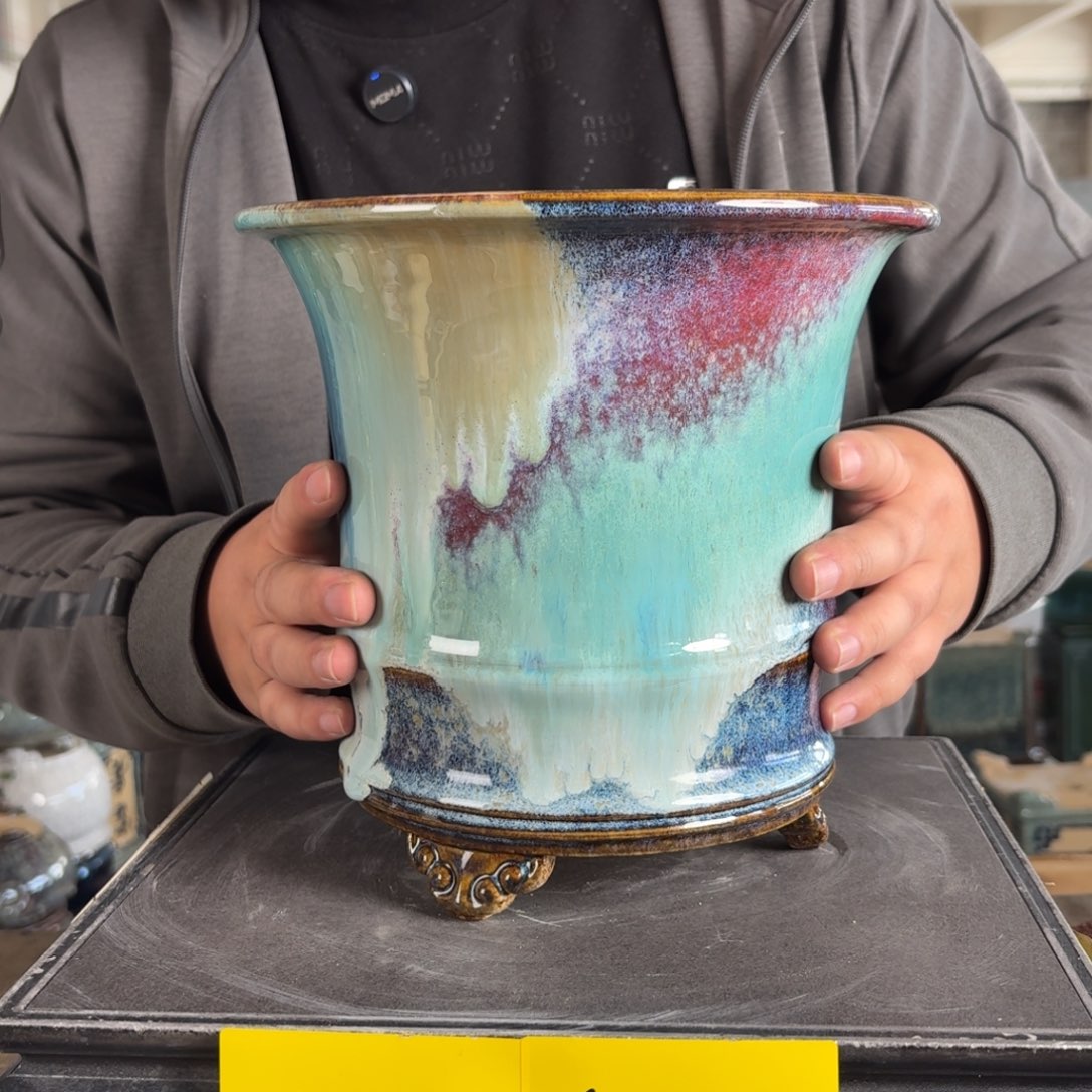 。一风堂石湾花盆 针眼 内17*18