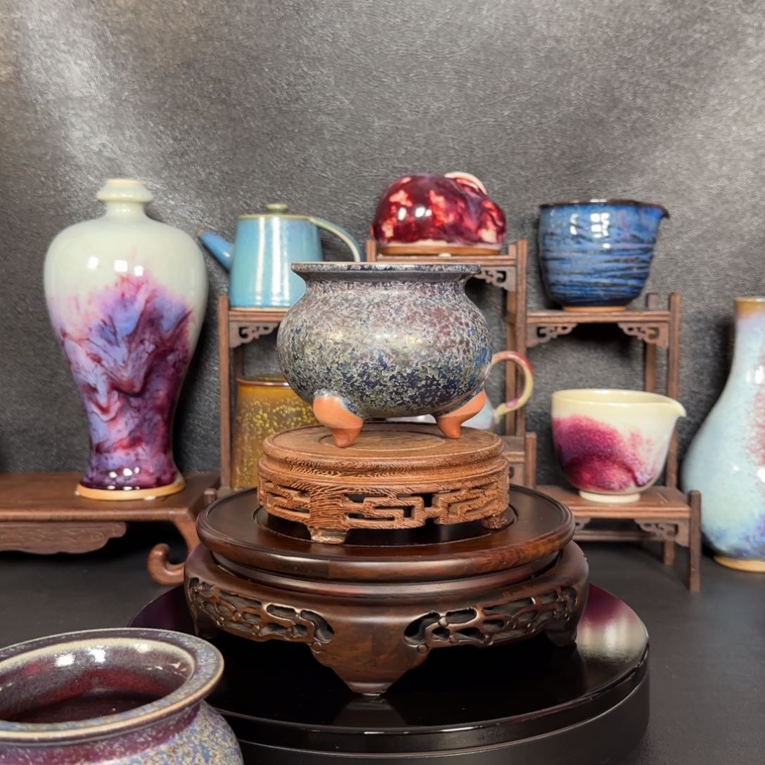 摆件大*哥钧瓷炉钧瓷