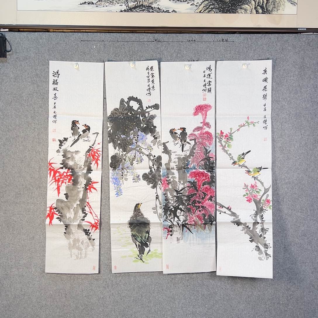 国画577 花鸟在此处飞翔也有了