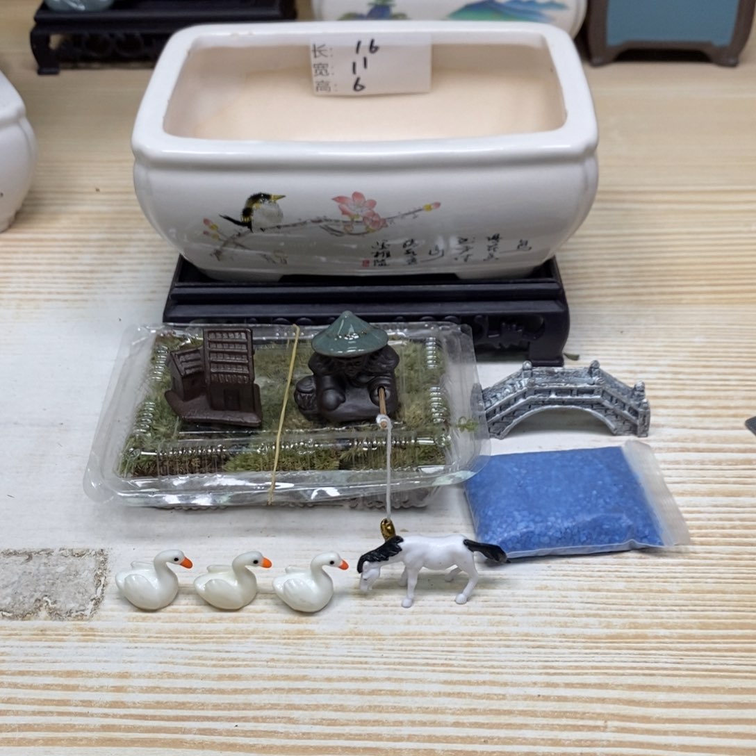 紫砂陶瓷花盆浮力