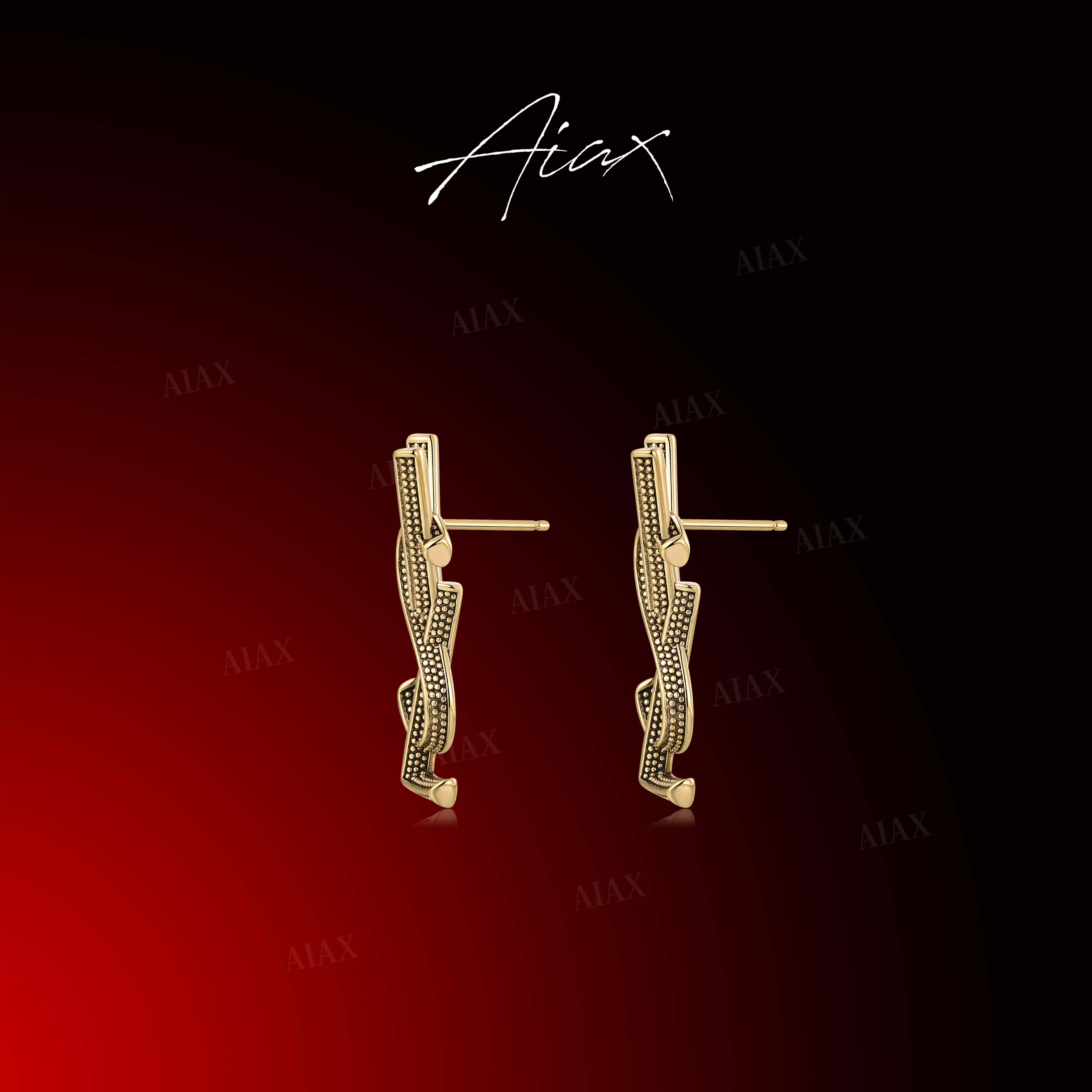 AIAX 镀k金【情人节】精致个性百搭时尚轻奢耳环TSL934