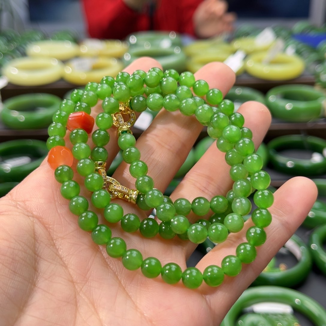 和田玉（碧玉）项链未镶嵌