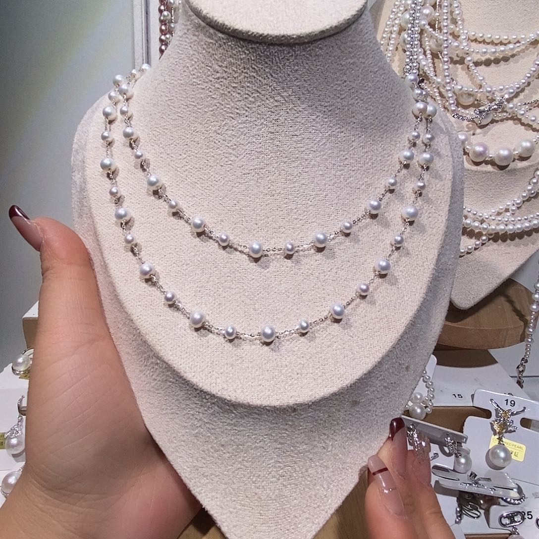 非金属925银纯银满天星毛衣链项链