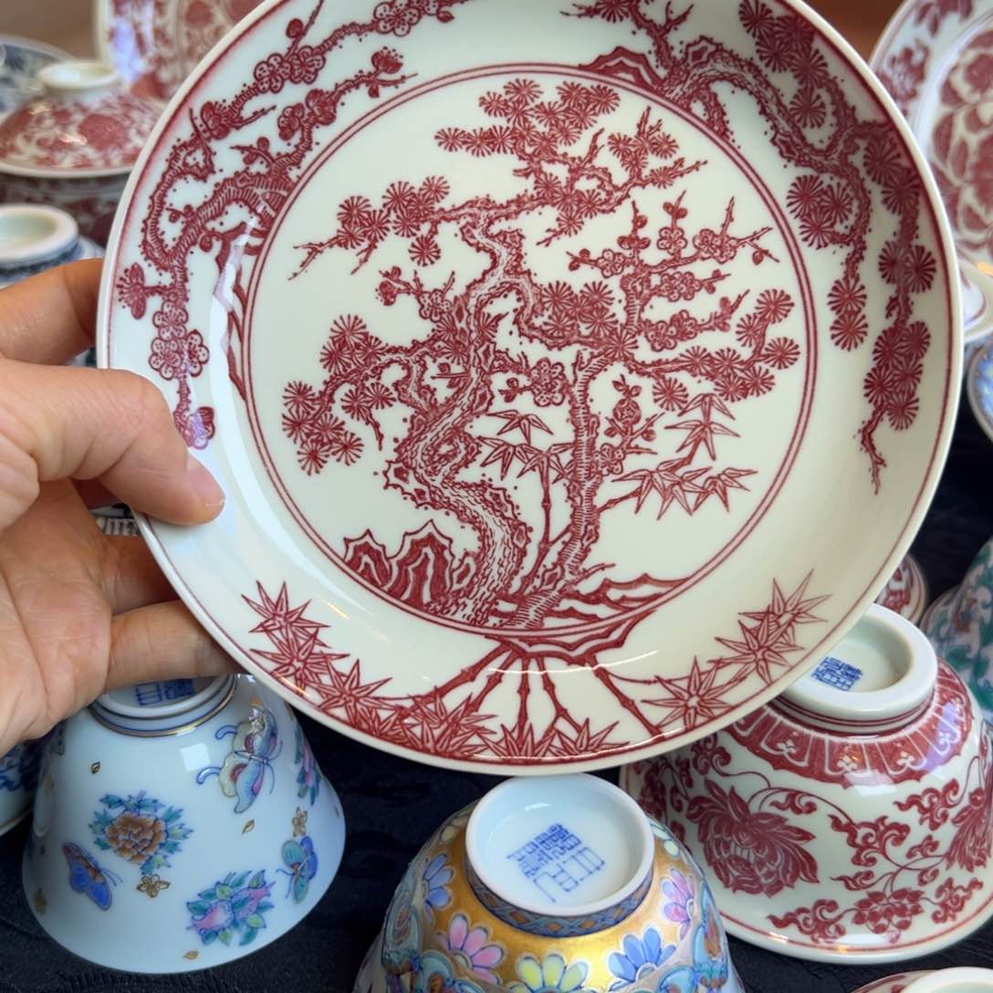 H正绎堂岁寒三友壶承