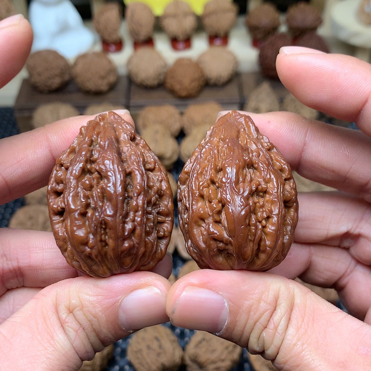 【闪购商品】文玩核桃把件全品吉林霸下纹秋子代出