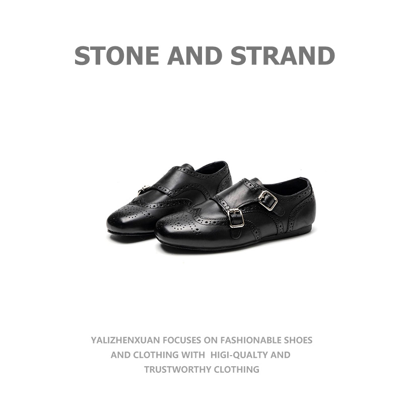 皮带扣复古英伦风乐福布洛克雕花小皮鞋 A370/W-0066（WZ）