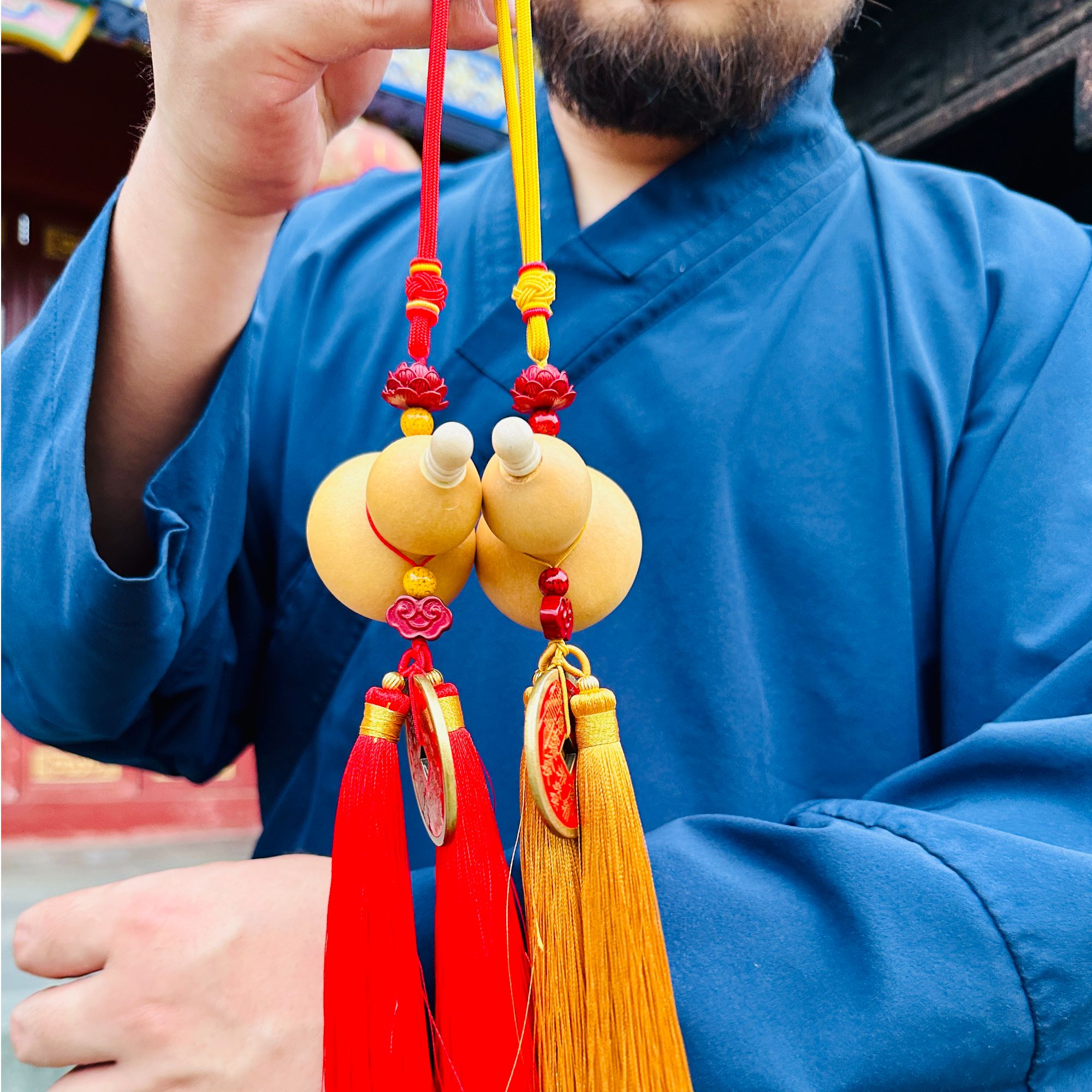 【山上发】纯天然葫芦山鬼花牌挂件/大门/入户门/玄关/车/包/挂件