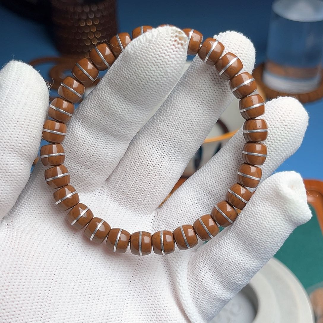 紫金鼠手串8尺寸银带