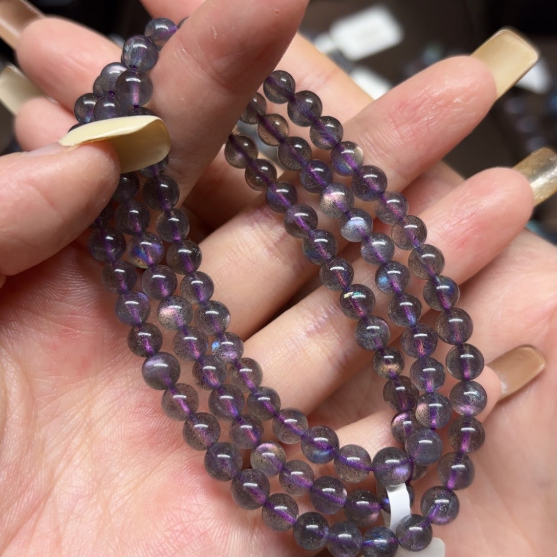 未镶嵌手链长石5.6mm左右