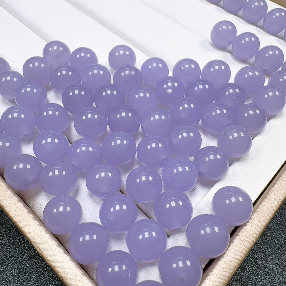 天然缅料A货 茄紫圆珠 10mm 多样性发一
