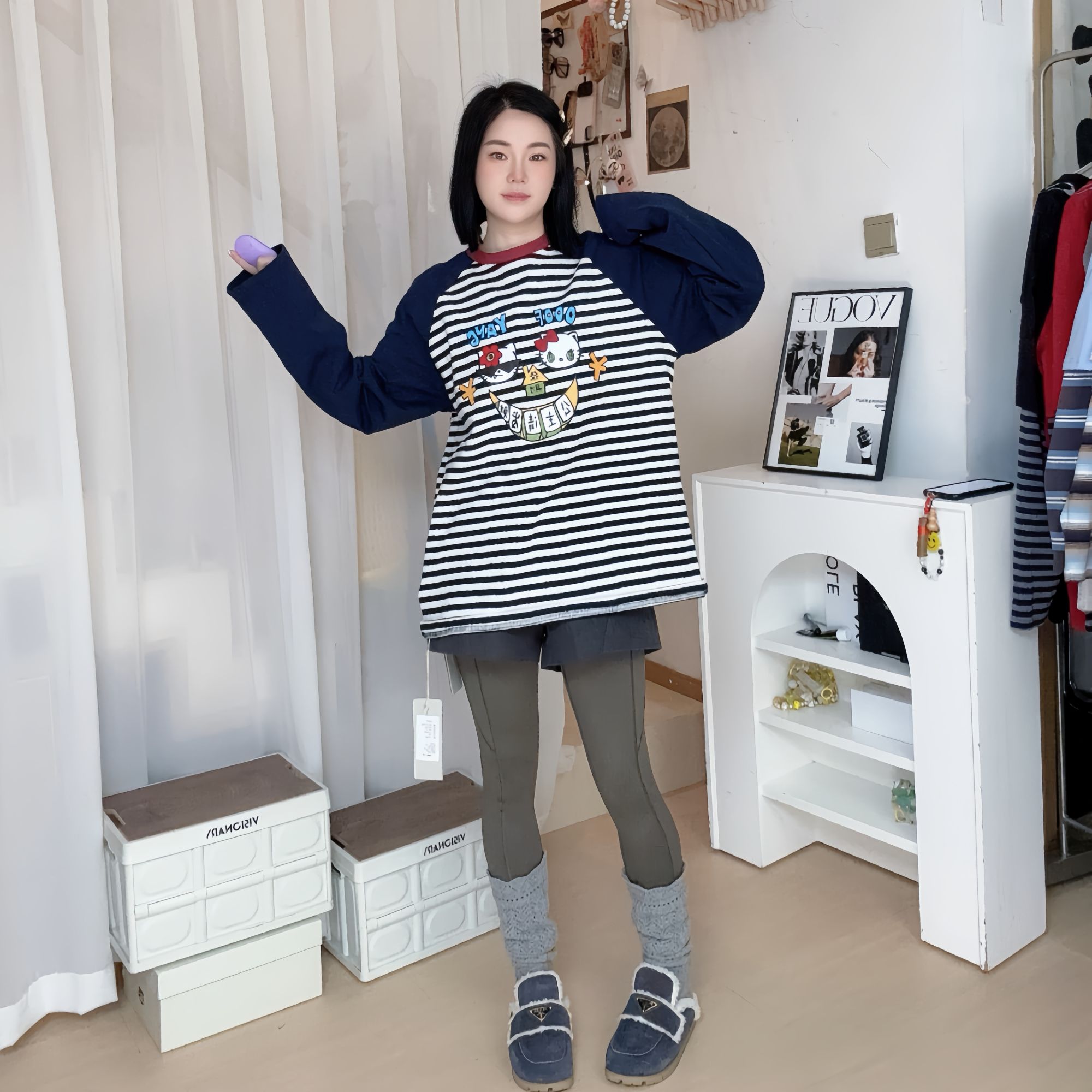 Ooof！Yang25春季新款公主请发财T恤