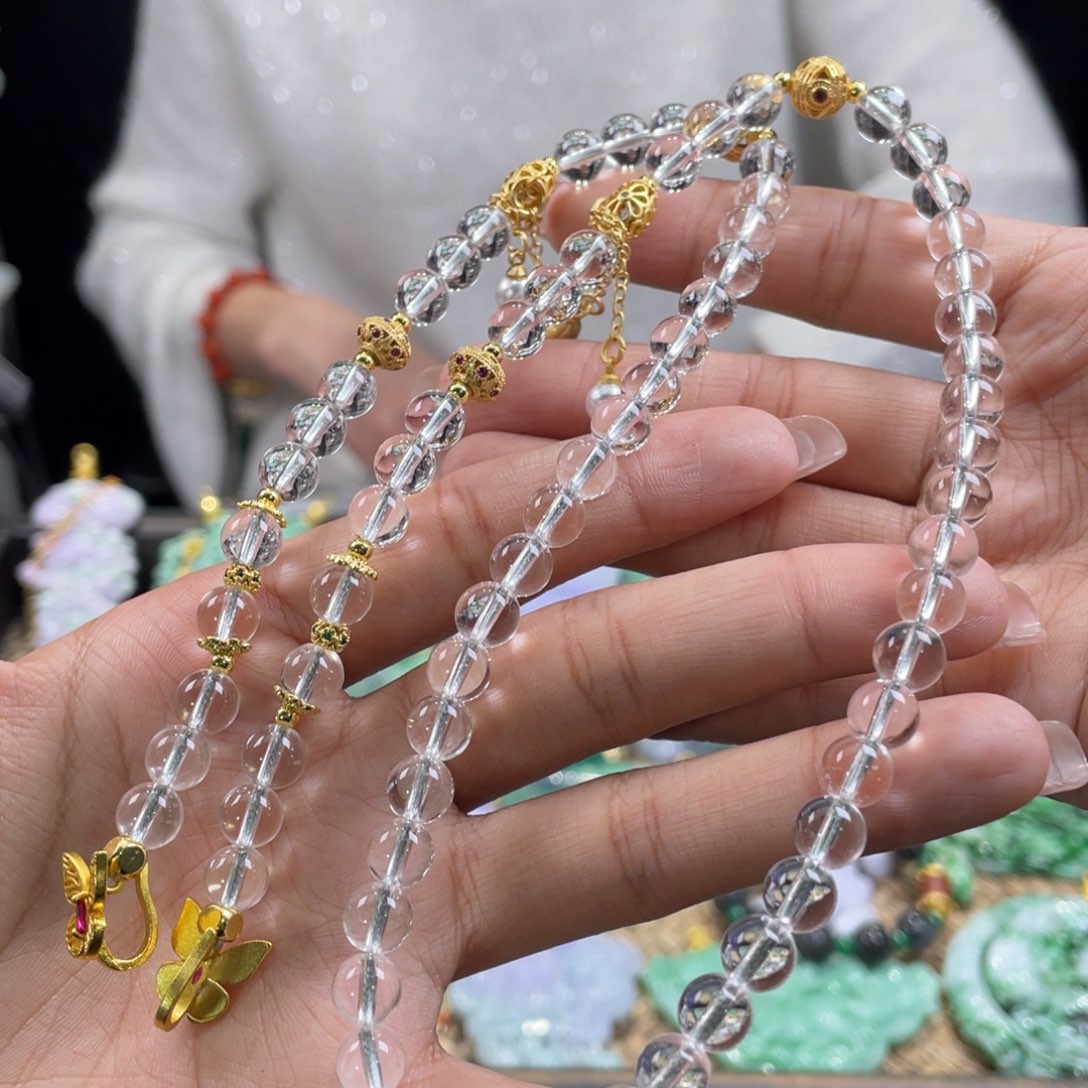 翡翠颈饰未镶嵌代编织