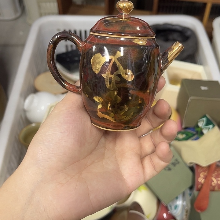 青花洒金手绘青花鱼