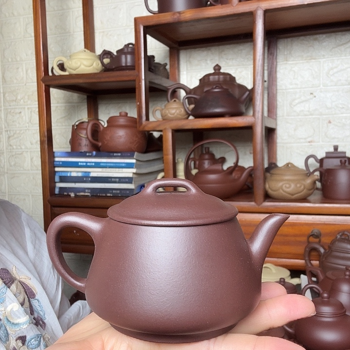 茶壶紫砂影瓢220cc半手工