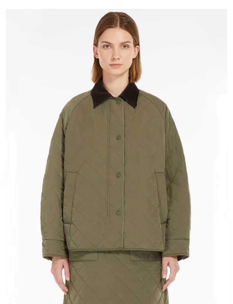 运动加绒加厚款女军绿厚款秋冬棉服时尚棉衣不起球