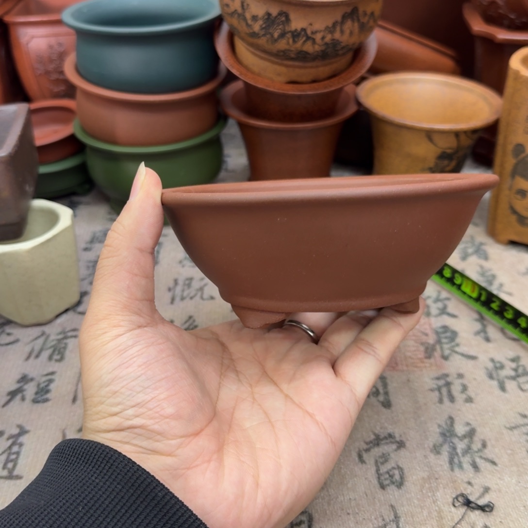 紫砂花盆宜兴紫砂正品12x4