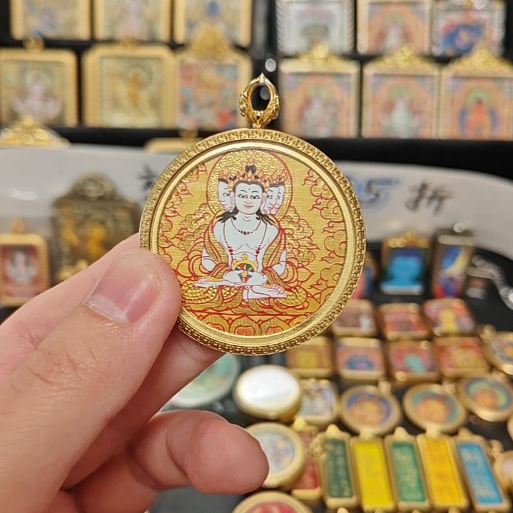 吊坠洛****?纯手绘大日老师唐卡