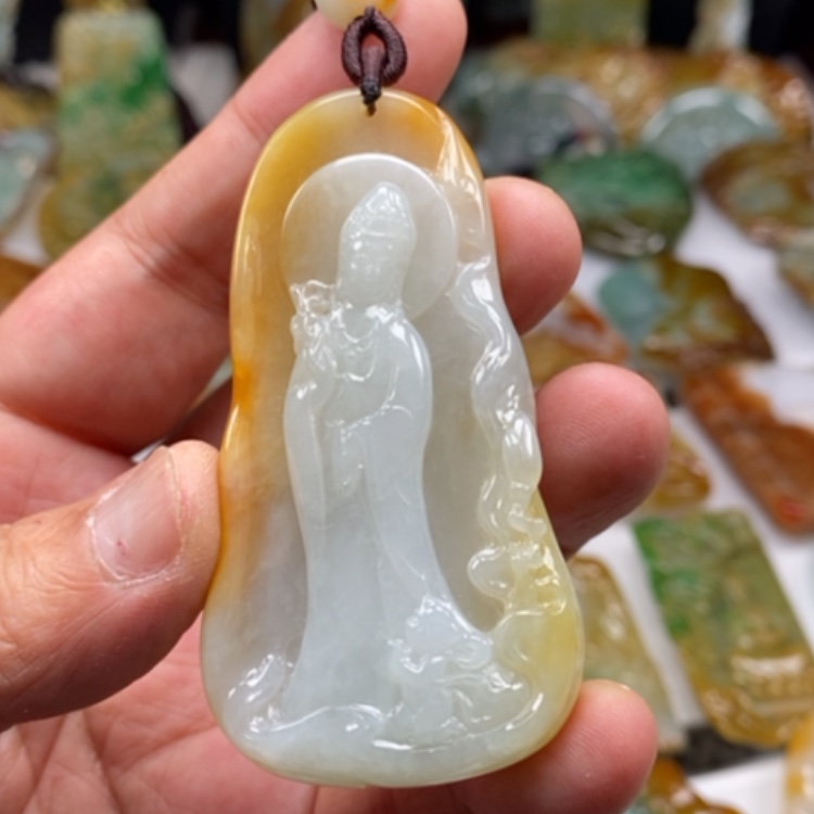 【闪购商品】翡翠颈饰未镶嵌缅甸翡翠A货吊坠