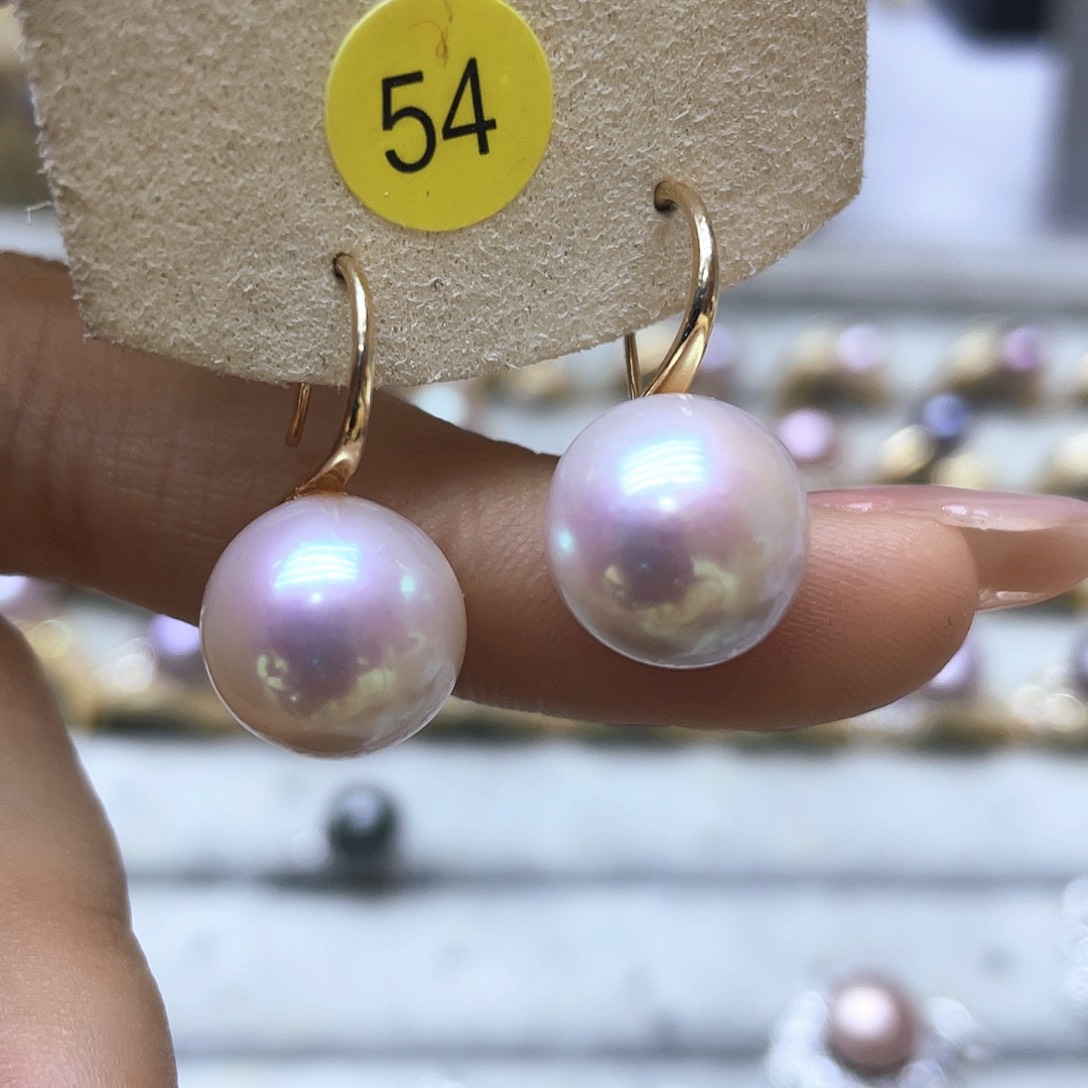 淡水珍珠耳饰银S925镶嵌